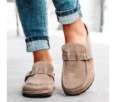 Nuevos zapatos planos cómodos para mujer, talla grande 43, zapatos retro para mujer, zapatillas casuales de verano sin cordones para mujer 35
