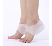 Plantilla ultraelástica que aumenta la altura, silicona baja y transpirable para hombres y mujeres, cubierta biónica para el talón, calcetines de medio cojín, aumento rojo neto 2.0