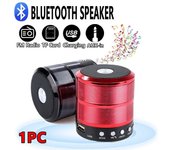 1 unidad de Metal pequeño cañón de acero inalámbrico Bluetooth WS-887 sonido teléfono tarjeta Subwoofer gran volumen pequeño altavoz negro