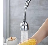 Adaptador Universal para grifo de cocina, extensores de filtro para grifo con rotación de 360 ​​°, utensilios de cocina, boquilla para ahorro de Agua pulverizada plata