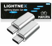 Conector adaptador LIGHTNEX de 8 pines a tipo C para Apple iPad 8, 9, 11, 12, 13 y 14