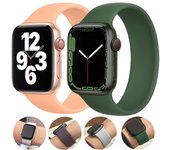 Correa deportiva Solo Loop para Apple Watch Band 44mm 45mm 42mm 41mm 40mm 38mm Pulsera elástica de silicona impermeable a prueba de sudor para IWatch Series 7 6 SE 5 4 42mm or 44mm or 45mm S