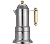 Cafetera espresso de acero inoxidable con válvula de seguridad de 200 ml para estufa