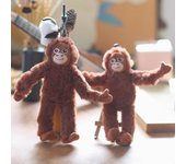 Juguete de peluche de gorila de dibujos animados, colgante de mono de chimpancé, muñeco de peluche suave, llavero, mochila, bolso de coche, llavero decorativo, regalo para niños 1Pc