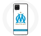 Coque Samsung Galaxy A12 Olympique de Marseille Logo Fond Blanc