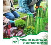 Mini invernadero transparente para plantas de jardín, protector de campana reutilizable con ventilación giratoria para flores, verduras y plántulas. 10pcs