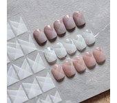 1 hoja de pegatinas semipermeables para decoración de uñas, autoadhesivas, resistentes a la decoloración, estilo francés, bricolaje, flores de rosas blancas y negras, niebla F