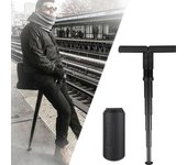 Asiento portátil de cola de plástico, silla alta portátil, compacta y ligera, nuevo taburete telescópico de metro