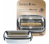 Cuchilla de repuesto Braun Series Pro 94M Cuchilla de red integrada Serie Pro 90S 92B 92S Maquinilla de afeitar Piezas de repuesto Producto compatible 9/9 Cuchilla/Interior plata