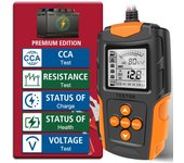Analizador de batería para baterías húmedas/de gel/de plomo-ácido, comprobador de batería de coche, taller de garaje, herramientas de diagnóstico automático mecánico de 12 V y 24 V Tk100