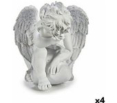 Figura decorativa 24 x 27 x 28 cm Blanco (4 Unidades)