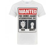 Camiseta de Rick y Morty para hombre buscado L blanco