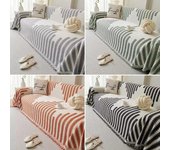 Toalla de sofá de chenilla gruesa de lujo, funda de sofá de una pieza suave y antideslizante, funda de sofá de gran tamaño de 180 x 420 cm 180x340