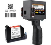 Impresora portátil Impresora de inyección de tinta Impresora de códigos de inyección de tinta con LED de 4,3 pulgadas EU Plug negro