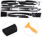 Para BMW F15 2014-2018 Pegatinas Interiores Estilo Moderno de Fibra de Carbono Para Volante a la Derecha 1 Juego Adorno Interior de Coche 5D CHINA