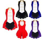 Disfraces de circo para niñas, leotardo sin mangas, traje de Cosplay para fiesta de Halloween y Carnaval 5-6 Years rojo