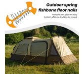 Clavo telescópico para acampar al aire libre, clavo de hueso de pescado, tienda de campaña de aleación de aluminio, Pin de tierra para senderismo, accesorios para equipos de tienda de viaje rojo