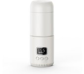 Calentador de agua portátil de acero inoxidable para fórmula de bebé, capacidad de 400 ml, temperatura ajustable entre 37 y 55 grados Celsius high borosilicate glass