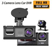 Cámara de salpicadero Full HD 1080P para coche, cámara de salpicadero con pantalla de 2 pulgadas, grabadora de vídeo con controlador de caja negra, cámara trasera DVR para coche, accesorio para coche No TF Card negro