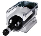 Organizador de vino apilable de plástico transparente con forma de oso de agua para exhibir en el hogar. 1 puro