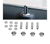 8 piezas de pasador de bloqueo de puerta de coche con cubierta ABS cromado de repuesto para Chevrolet TRAX/Cruze/Malibu plata