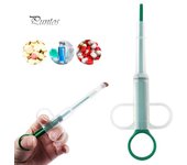 Tableta para mascotas, pistola para pastillas, dispensador de empuje, medicina, agua verde