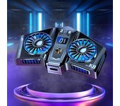 Clip magnético RGB semiconductor para teléfono, tableta, ventilador de refrigeración dual, radiador, sistema de refrigeración para juegos, disipador de calor, soporte plata