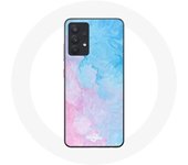Coque pour Samsung Galaxy A13 5G Fond bleu rose