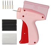 Pistola de coser con caja de almacenamiento, pistola para etiquetar ropa, mini pistola de coser para ropa, pistola para etiquetar ropa, pistola para dobladillos de costura rápida, herramienta para coser