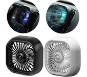 Ventilador de aire acondicionado para coche, miniventilador multifunción con USB, luz de color y bajo ruido, para interior de coche, suministros automotrices