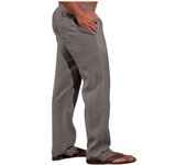 Pantalones de lino para hombre, pantalones de playa de verano, cintura elástica con cordón, pierna recta, pantalones casuales cómodos para exteriores XXXXXL