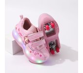 Patines ajustables para niños, nuevos, con dibujos animados, resistentes al desgaste, con cuatro ruedas y suela de goma. 36