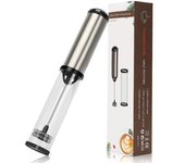 Espumador de leche eléctrico portátil, miniespumador de café de mano, batidora de cocina, batidor de huevos, batidor de crema para capuchino, herramientas para batir plata
