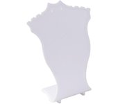 Novedad Sector de plástico Forma Stud Collar Cadena Joyería Display Stand Blanco blanco