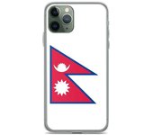 Coque iPhone - Drapeau Népal - iPhone 11 Pro - Souple - Diseño fin et léger - Multicolore