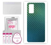 apgo Protective Skin Sticker for the back compatible with Honor Play 4 Pro, Wrap Film, Foil, Vinyl - Pattern Carbon Chameleon CAKA1