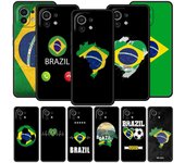 Funda de teléfono con bandera brasileña para Xiaomi Poco X4 X3 NFC F3 F4 M3 M4 Mi Note 12T 10 12 11 Ultra 11T Pro 10T Lite 9T 5G Mi 11 Lite