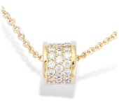 Les Trésors De Lily [L1845] - Collar chapado en oro 'Sissi' oro blanco - 6x8 mm oro