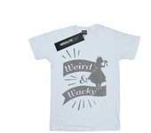 Disney Mens Alicia en el país de las maravillas rara y loca camiseta M blanco