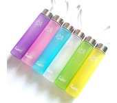 Botellas de agua portátiles a prueba de fugas de color caramelo creativas, de plástico irrompible, para deportes, esmerilados, para guardar jugo de limón 280ml