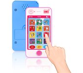 Teléfono móvil de juguete para niños en idioma ruso/inglés, juguete educativo de simulación musical para niños, regalo para niños, teléfono para bebés