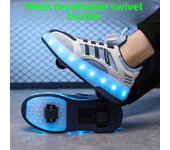 Patines transpirables para niños: Patines de cuatro ruedas para niños y niñas 36/23cm