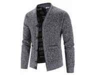 Chaqueta tipo suéter de invierno engrosada para hombre, cárdigan de punto, chaqueta tipo suéter delgada XS rojo