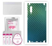 apgo Protective Skin Sticker for the back+sides compatible with Samsung Galaxy A50, Full Wrap Film, Foil, Vinyl - Pattern Carbon Chameleon CAKA1