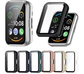 PC + funda protectora de vidrio templado para Huawei Watch Fit 2 Fit2 funda protectora de pantalla completa Huawei Watch Fit 2 negro