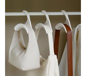 Organizador de bolsos, bufandas, chales, bolsos, sombreros, armarios, almacenamiento, gancho arqueado para colgar, 1 pieza, nuevo y duradero, soporte para bolsas de polipropileno negro