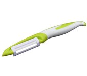 Pelador ergonómico con mango curvo, hoja afilada de calidad alimentaria, herramienta Manual multifuncional para pelar frutas y verduras A
