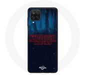 Coque pour Samsung Galaxy A42 5G Stranger Things logo Fond Bleu de la saison 2