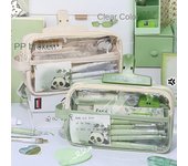 with Handle Pen Bag Multi-functional Stationery Storage Pouch Pencil Case  Office School Supplies blanco
