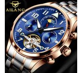 AILANG Reloj Mecánico Automático para Hombres Reloj para Hombres Moda Hueca Tendencia Negocios Luminoso Reloj Impermeable para Hombres